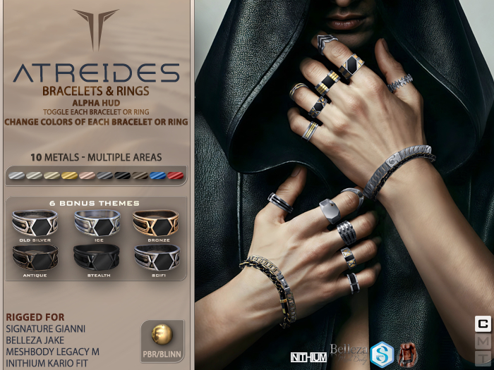 **RE** Atreides Bracelets & Rings Set - Gianni - Jake - Legacy - Kario