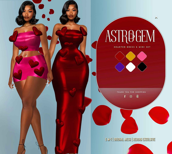 A.G* Hearted Dress red (REBORN )