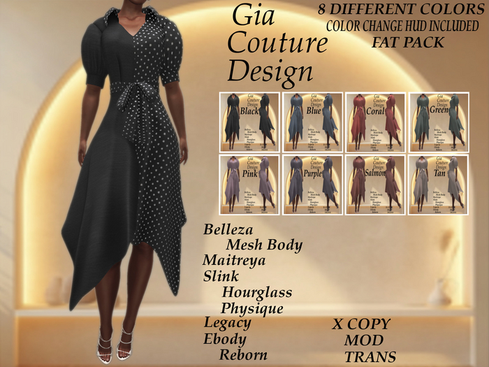 "GCD" Delaware Belted Dresses FAT PACK