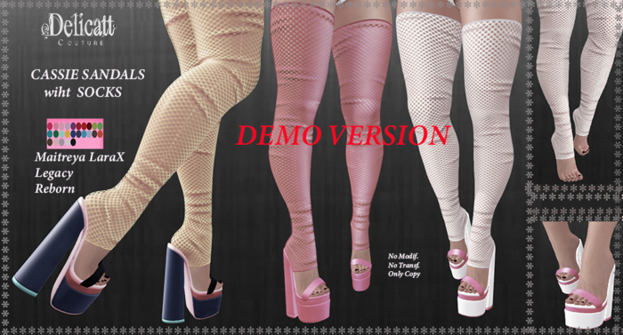 Delicatt couture - Cassie Sandals with Socks - Demo