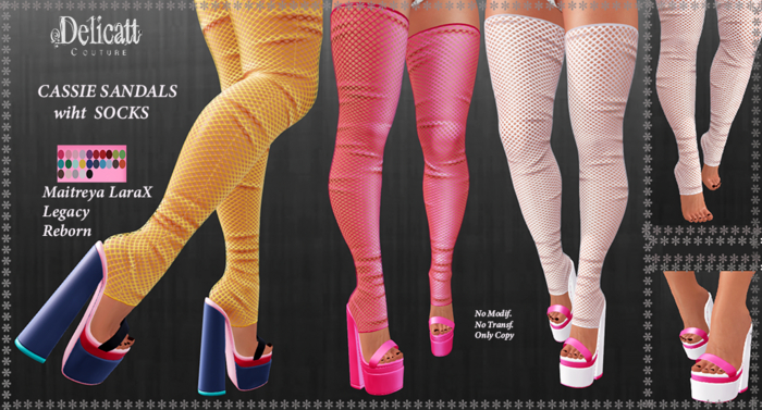Delicatt couture - Cassie Sandals with Socks - 2025#FEB.03