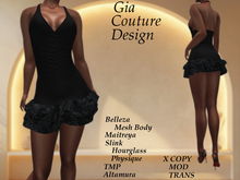 "GCD" Denver Halter Dress Black