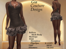"GCD" Denver Halter Dress Brown