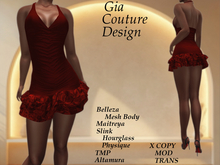 "GCD" Denver Halter Dress Red