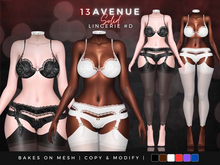 Lingerie #D Bakes On Mesh BOM - SOLID - 6 COLORS FATPACK - TINTABLE