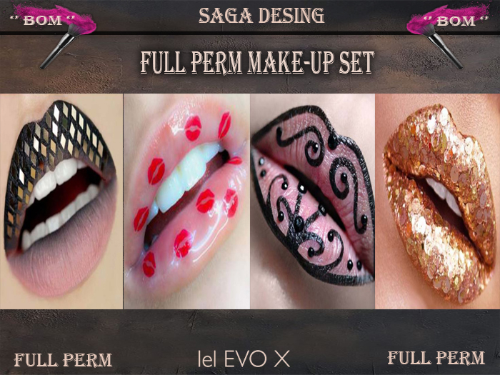 SaGa Design Full Perm GLAM LIPSTICK SET ''BOM'' EvoX 119
