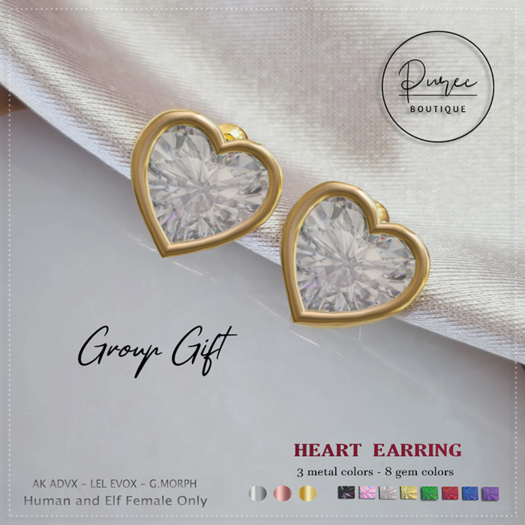 [PUREC] Heart earring GIFT