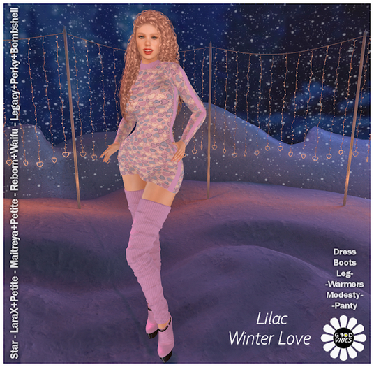 GoodVibes Lilac Winter Love Dress