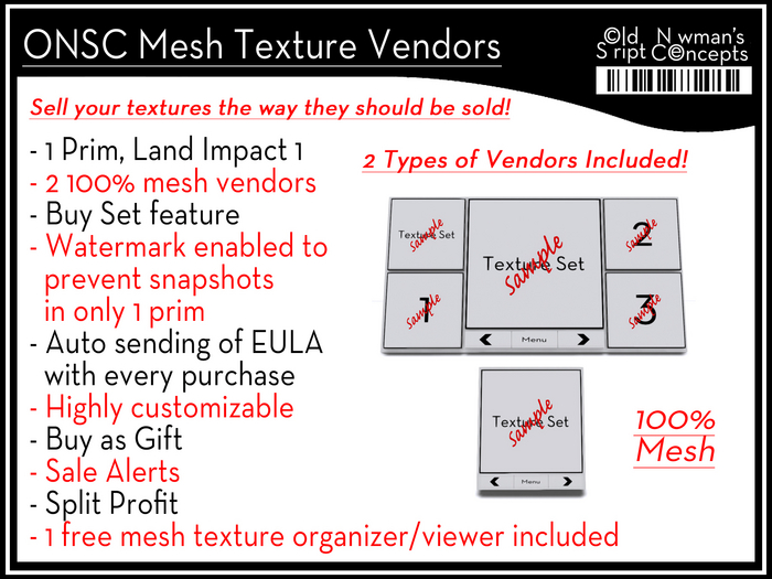 ONSC Mesh Texture Vendors
