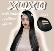 [XOXO] Hair clip pink+yellow