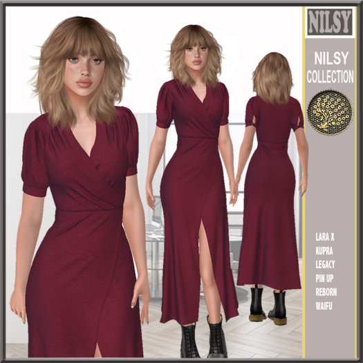 KNIT WRAPPED DRESS