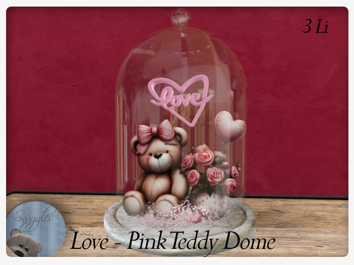 Love - Pink Teddy Dome By Snuggles 