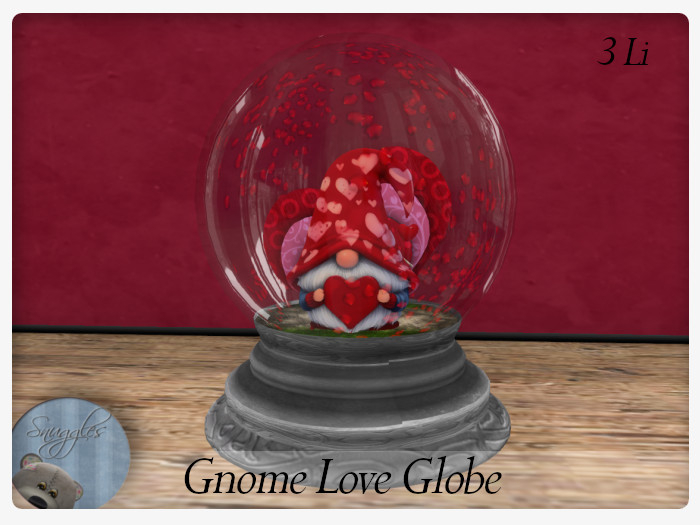 Gnome Love Globe By Snuggles