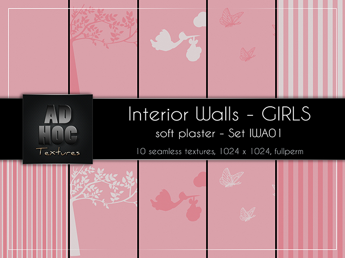 AD HOC - GIRLS - Interior Walls - Set IWA01 - (soft plaster)