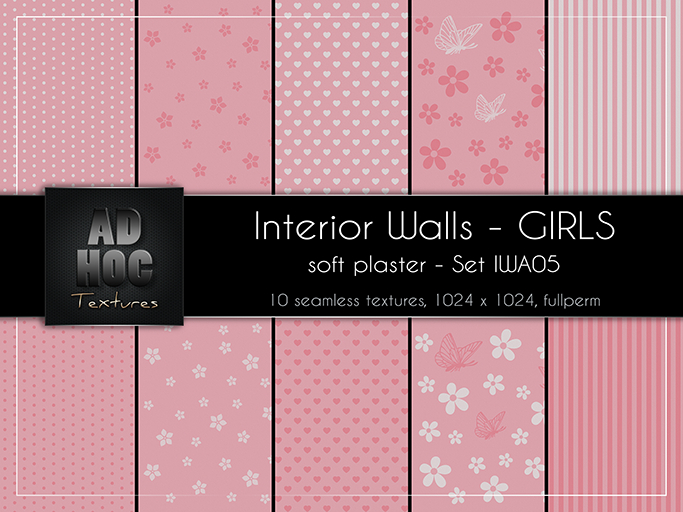 AD HOC - GIRLS - Interior Walls - Set IWA05 - (soft plaster)