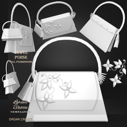 !Lyrical B!zarre Templates! - Jewel Purse MESH DAE Version