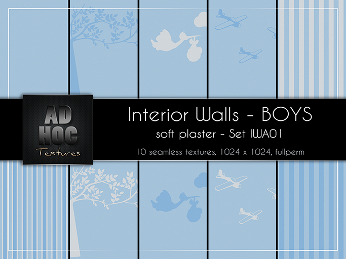 AD HOC - BOYS - Interior Walls - Set IWA01 - (soft plaster)