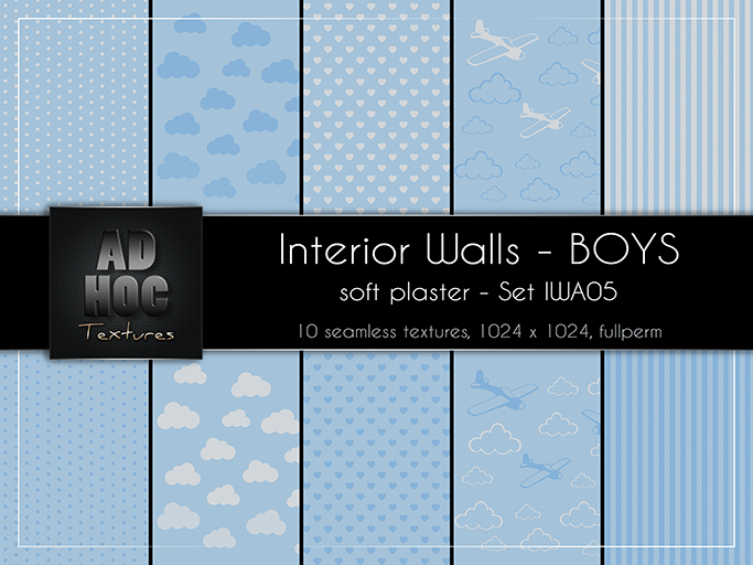 AD HOC - BOYS - Interior Walls - Set IWA05 - (soft plaster)