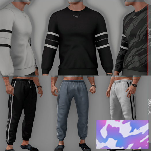 [GL - inc.] - Joey  Sweatsuit set Abstract White