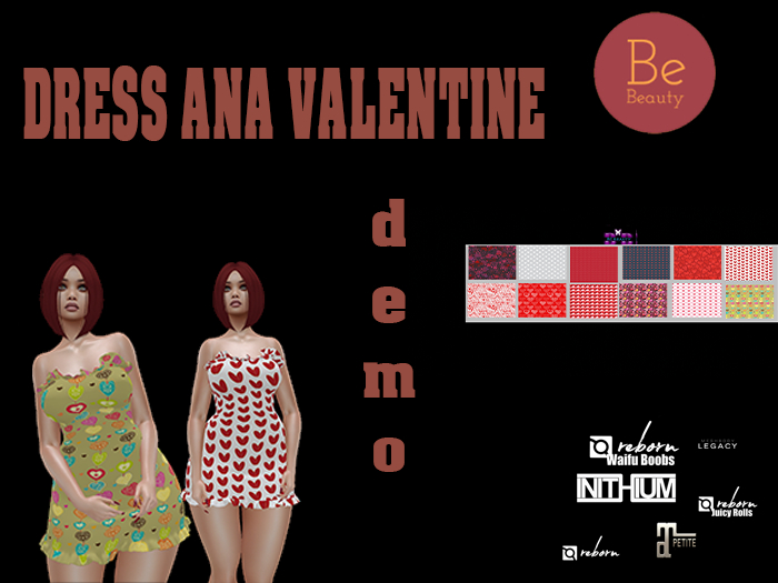 Be Beauty-DRESS ANA-Valentine KUPRA,LEGACY,REB,MP,R.W,R.R-demo