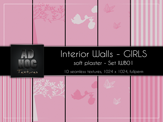 AD HOC - GIRLS - Interior Walls - Set IWB01 - (soft plaster)
