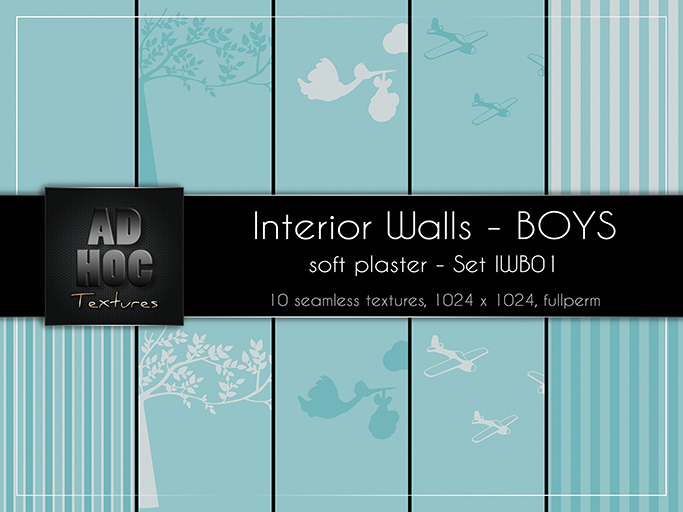 AD HOC - BOYS - Interior Walls - Set IWB01 - (soft plaster)