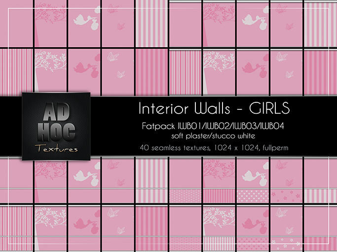 AD HOC - GIRLS - Interior Walls - Fatpack IWB01-IWB04  - (soft plaster, stucco, panels)