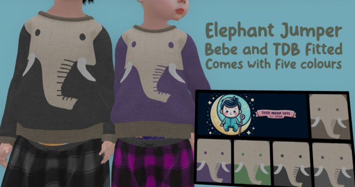 Little Moon Tots - Elephant Jumper (hud add)