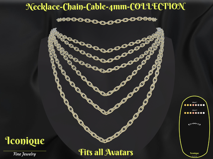 Necklace-Chain-Cable-4mm-COLLECTION-Jewelry Box