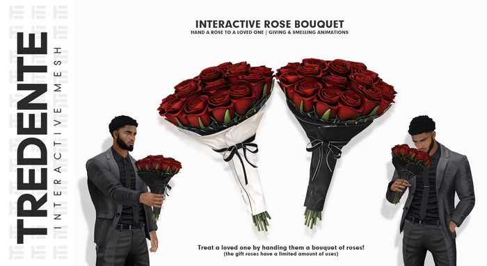 Tredente // Interactive Rose Bouquet [BLACK] (Packed)