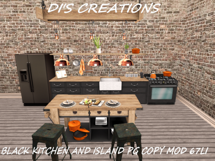 BLACK KITCHEN AND ISLAND PG