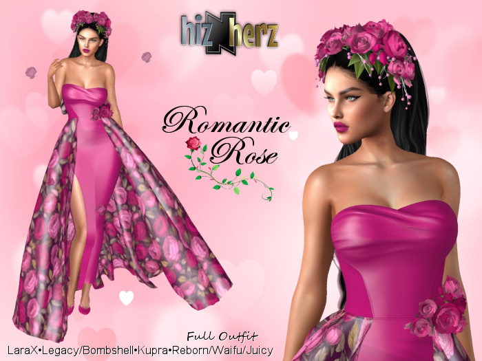 hizNherz Romantic Rose Gown 