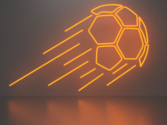 Soccer ball neon sign Full Permission