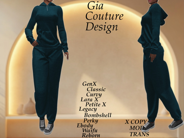 "GCD" Dorinda Sweat Outfit Turquoise