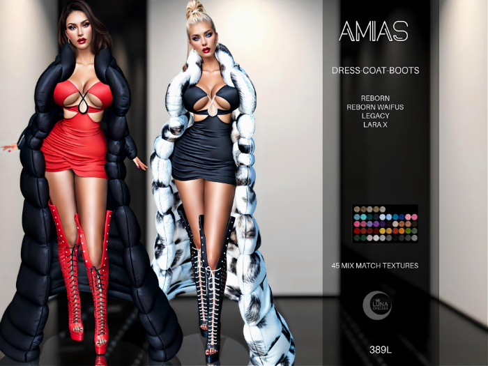 ❤️-, Amias Outfit, 45 Mix Match Textures