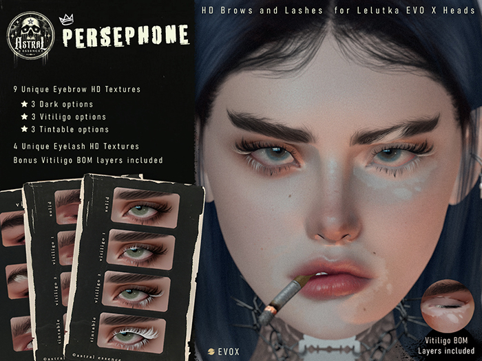 ASTRAL ESSENCE - Persephone Eyebrows/Eyelashes and Vitiligo BOM Layers