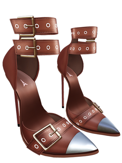aprelle dahlia heels terracotta