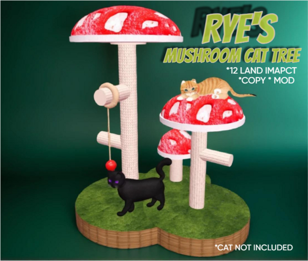 Rye's Mushroom Cat Tree