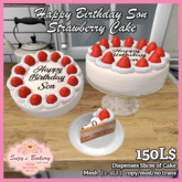 ~*SB*~ Happy Birthday Son Strawberry Cake [Boxed]