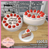~*SB*~ Happy Birthday My Love Strawberry Cake [Boxed]