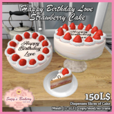 ~*SB*~ Happy Birthday Love Strawberry Cake [Boxed]