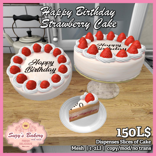 ~*SB*~ Happy Birthday Strawberry Cake [Boxed]