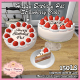 ~*SB*~ Happy Birthday Pal Strawberry Cake [Boxed]