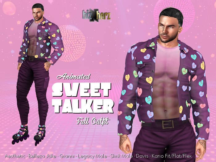 hizNherz Sweet Talker Men's Outfit (Animated)