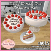 ~*SB*~ Happy Birthday Dad Strawberry Cake [Boxed]