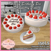 ~*SB*~ Happy Birthday Bro Strawberry Cake [Boxed]