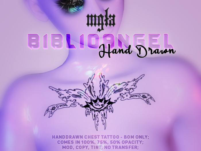 + mgla + Biblioangel Chest Tattoo - BOM ONLY - Tint