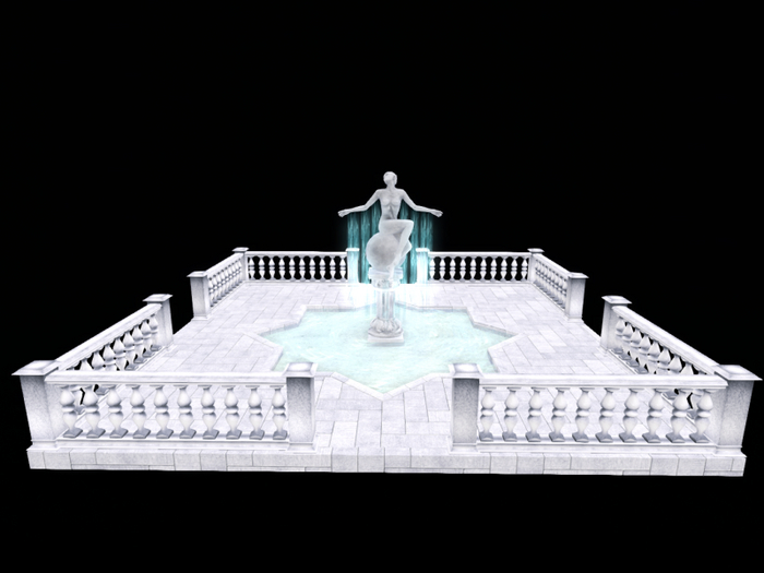 MC Park Fountain Graceful Lady Winter