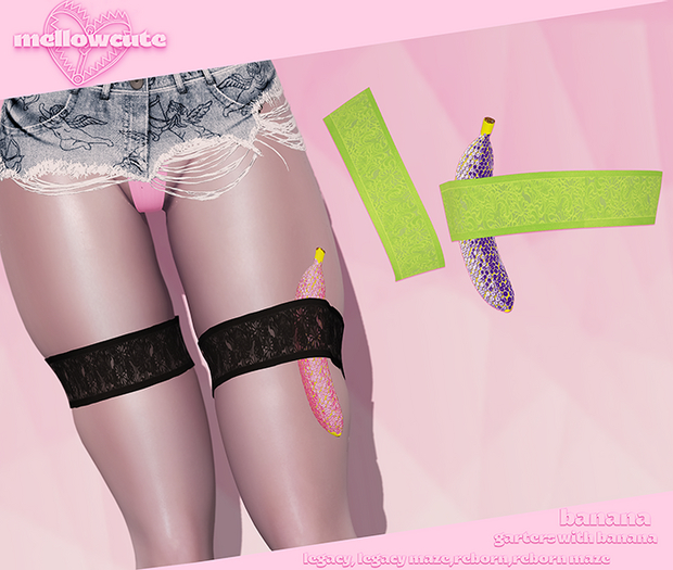 mellowcute-banana garter-fatpack