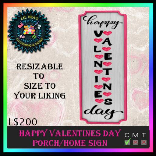 *LBD* Happy Valentines Porch/Home Sign